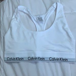 White Calvin Klein bra